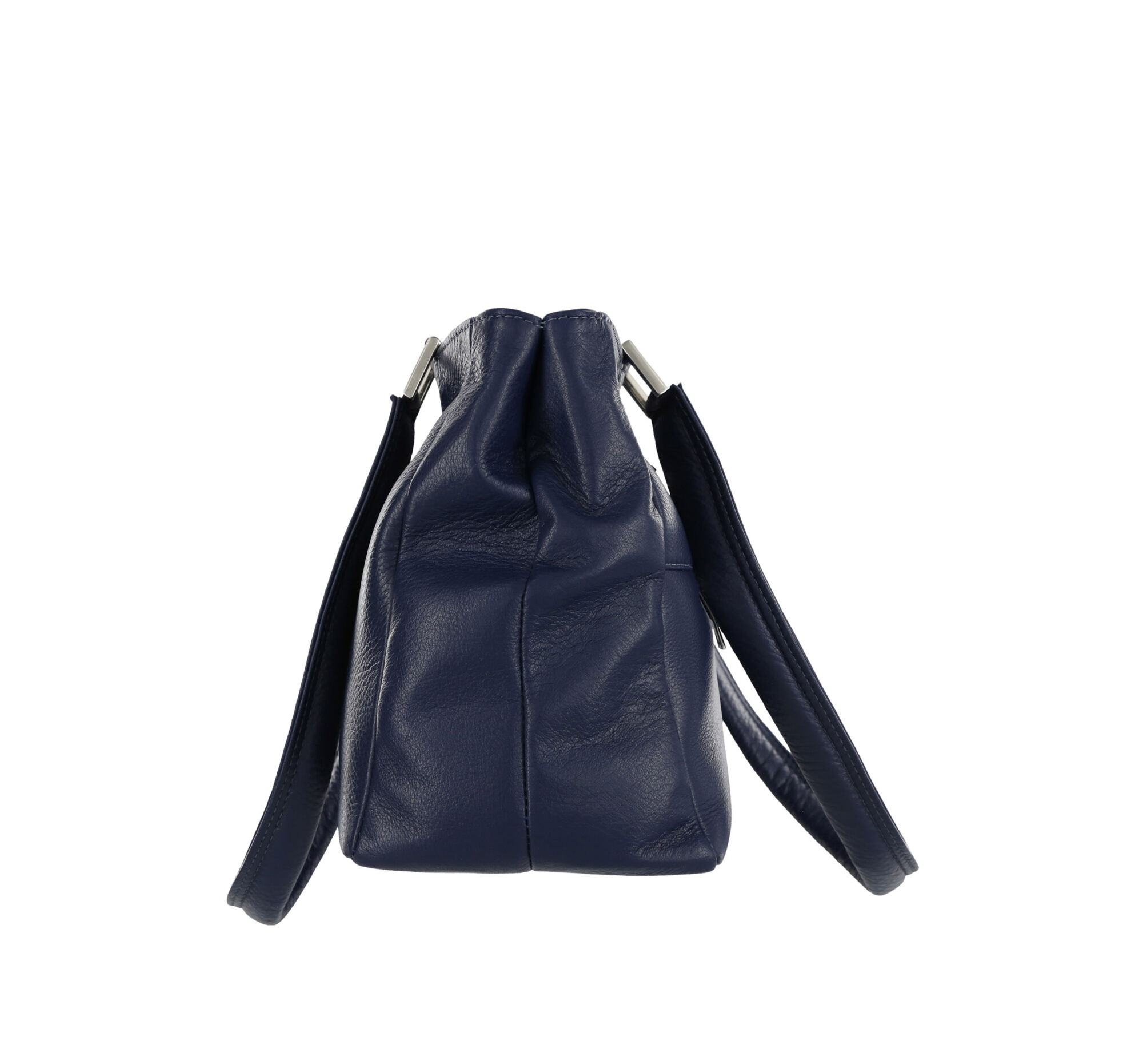 navy leather handbags