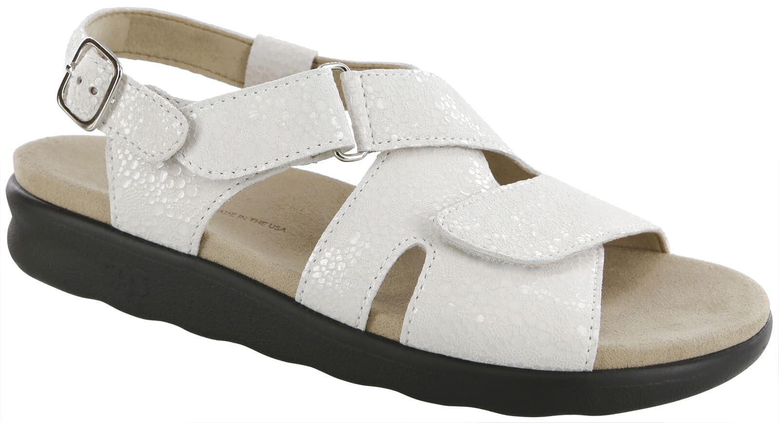SAS Huggy Cross Strap Sandal- Truffles – Valentino's Comfort Shoes