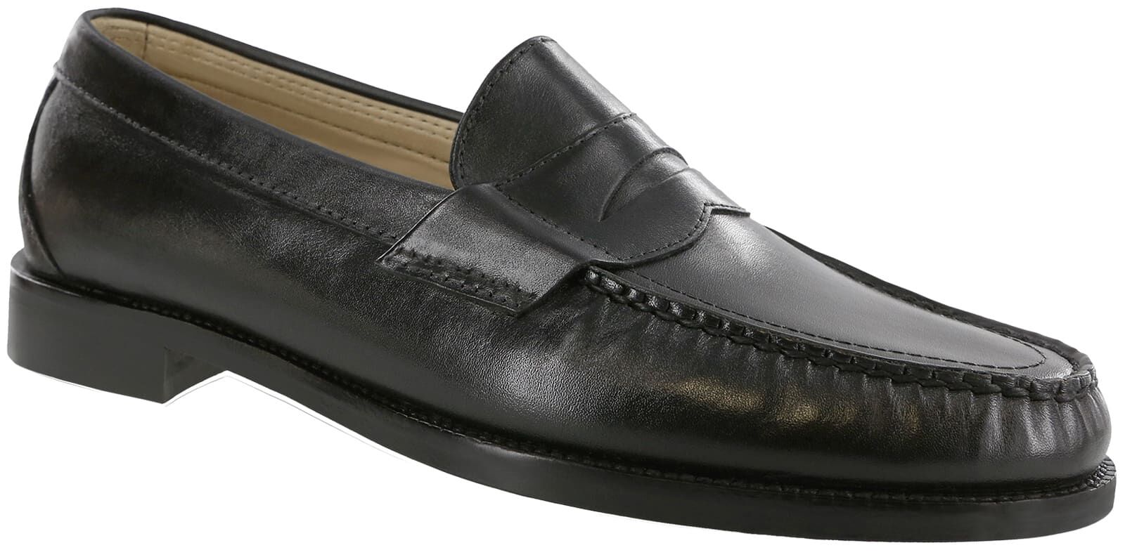 sas black loafers
