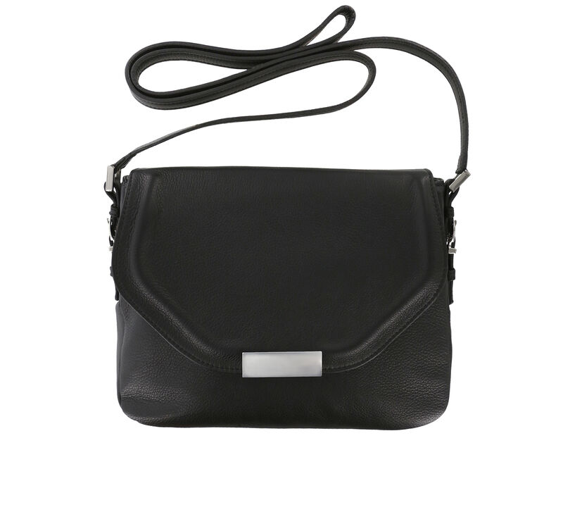 Black Leather Shoulder Bag | Camille | Handbags