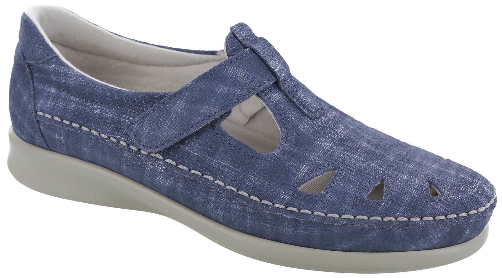 blue leather slip on shoes